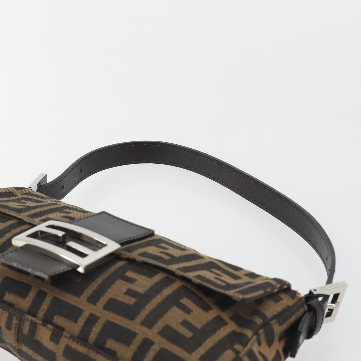 FENDI Zucca Canvas Baguette Bag Marrone Argento Originale | Mamma Baguette