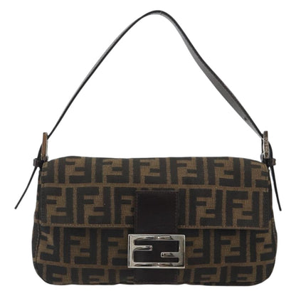 FENDI Zucca Canvas Baguette Bag Marrone Argento Originale | Borsa Vintage