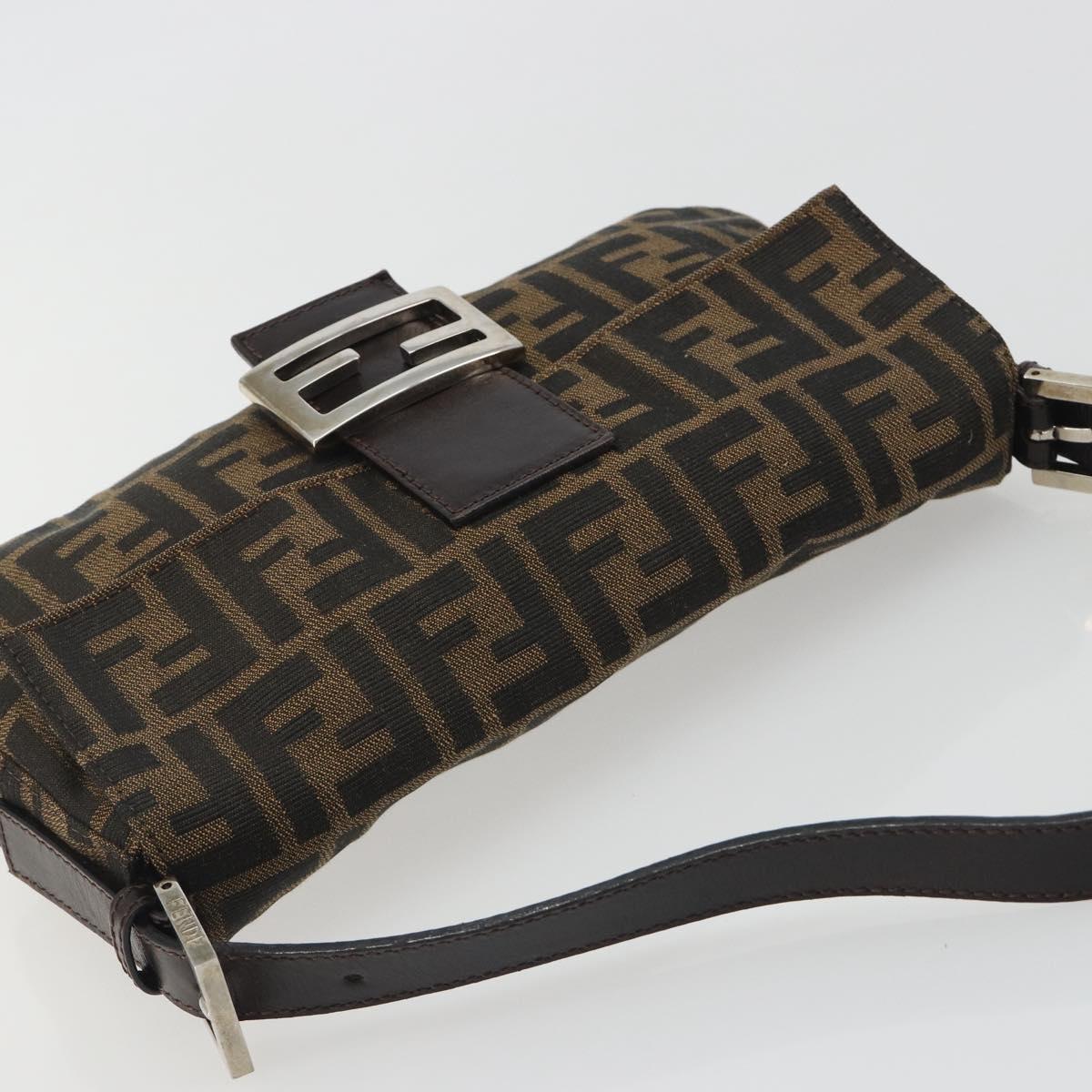 FENDI Zucca Canvas Baguette Bag Marrone Argento Originale | Borsa Vintage