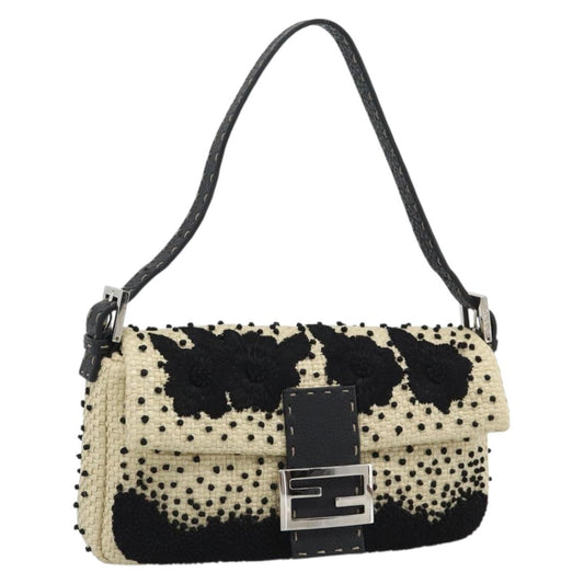 FENDI Selleria Ricamo Floreale Baguette Bag Beige Originale | 8BR101
