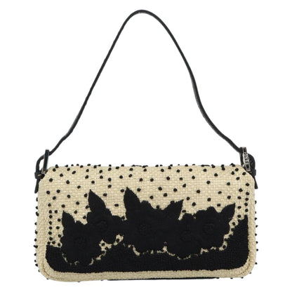 FENDI Selleria Ricamo Floreale Baguette Bag Beige Originale | 8BR101