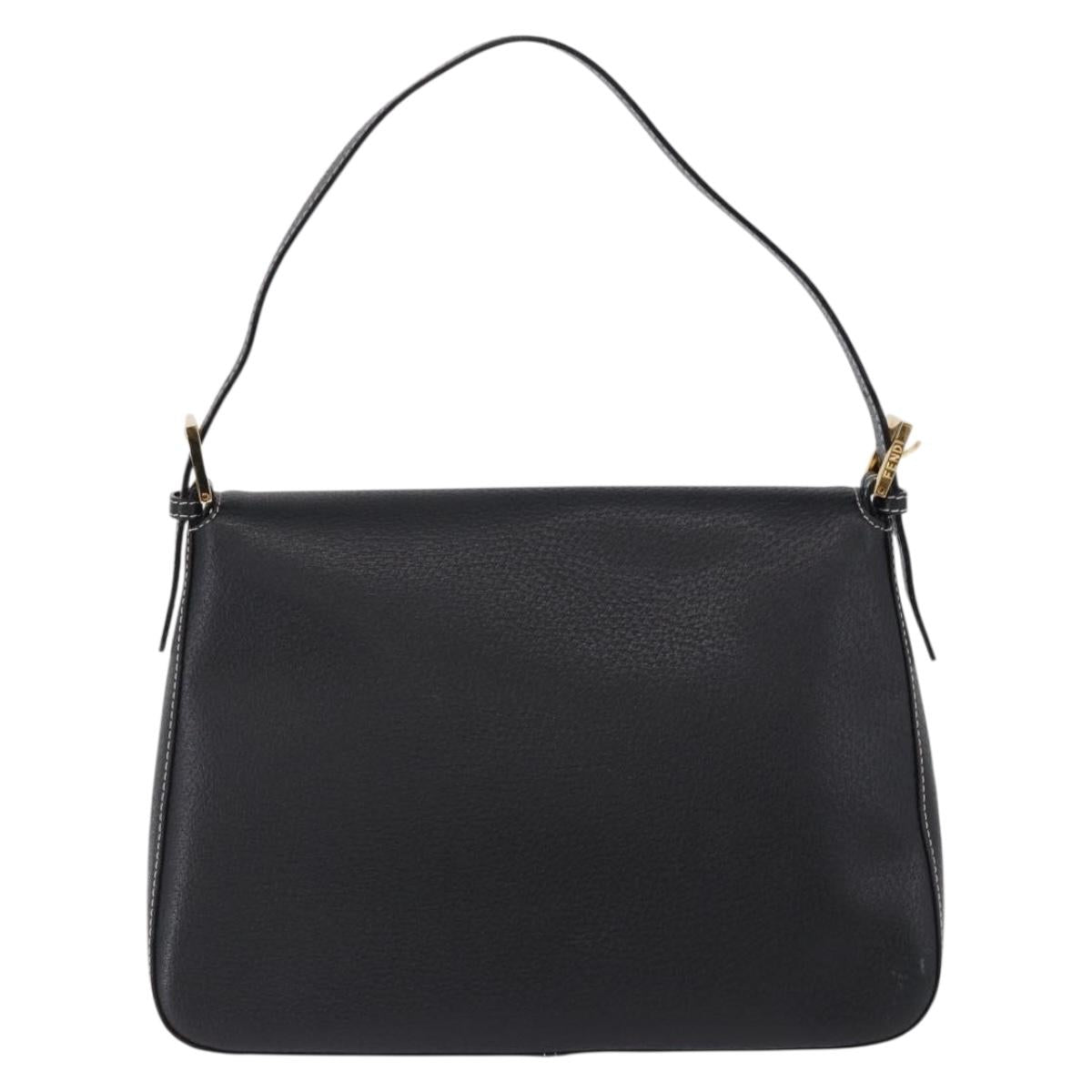 FENDI Mamma Baguette Bag Pelle Nera Originale | Borsa Vintage Oro