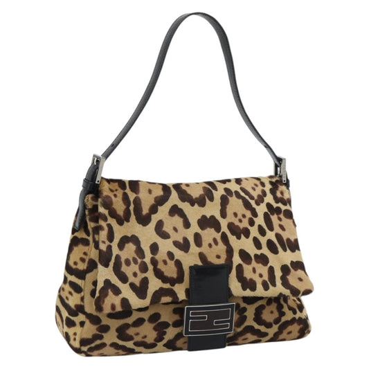 FENDI Mamma Baguette Bag Harako Pelle Cavallino Marrone Originale
