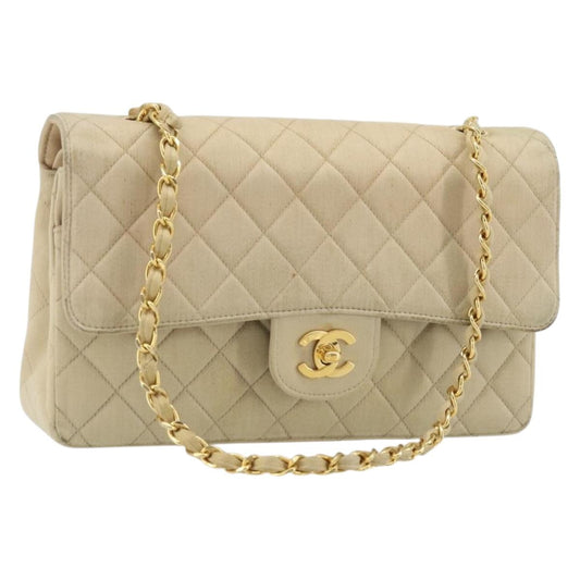 CHANEL Double Flap Matelasse 25 Bag Raso Beige Originale | Catena Oro