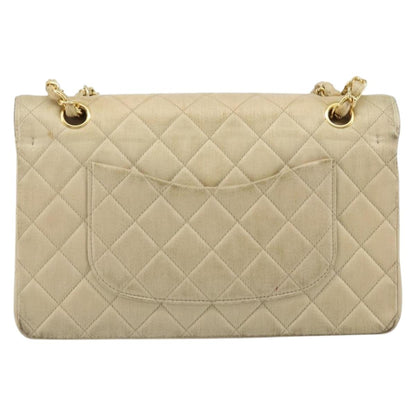 CHANEL Double Flap Matelasse 25 Bag Raso Beige Originale | Catena Oro