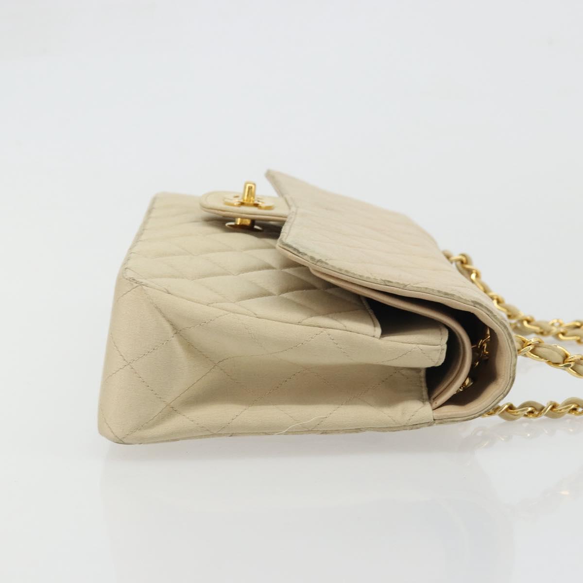 CHANEL Double Flap Matelasse 25 Bag Raso Beige Originale | Catena Oro