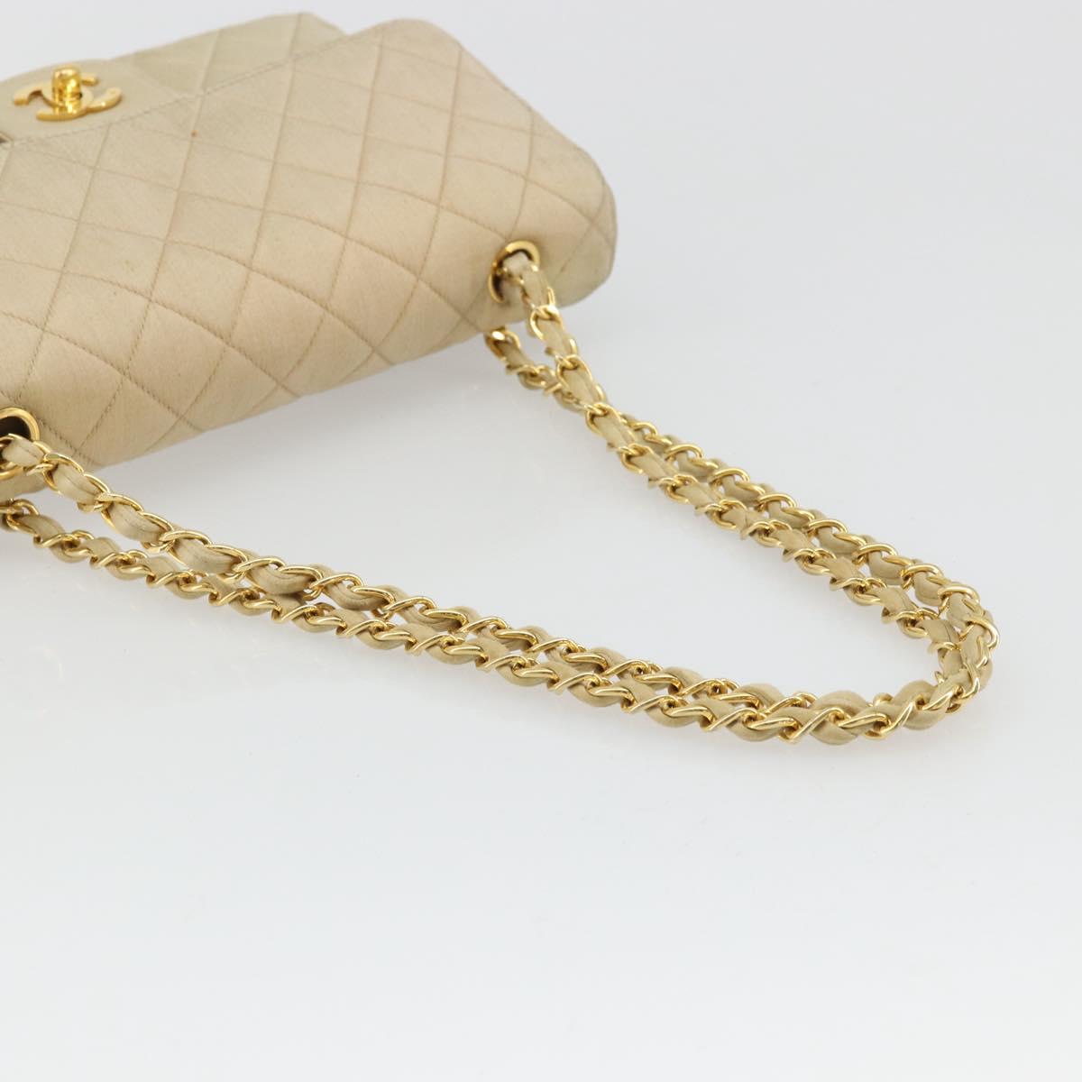 CHANEL Double Flap Matelasse 25 Bag Raso Beige Originale | Catena Oro