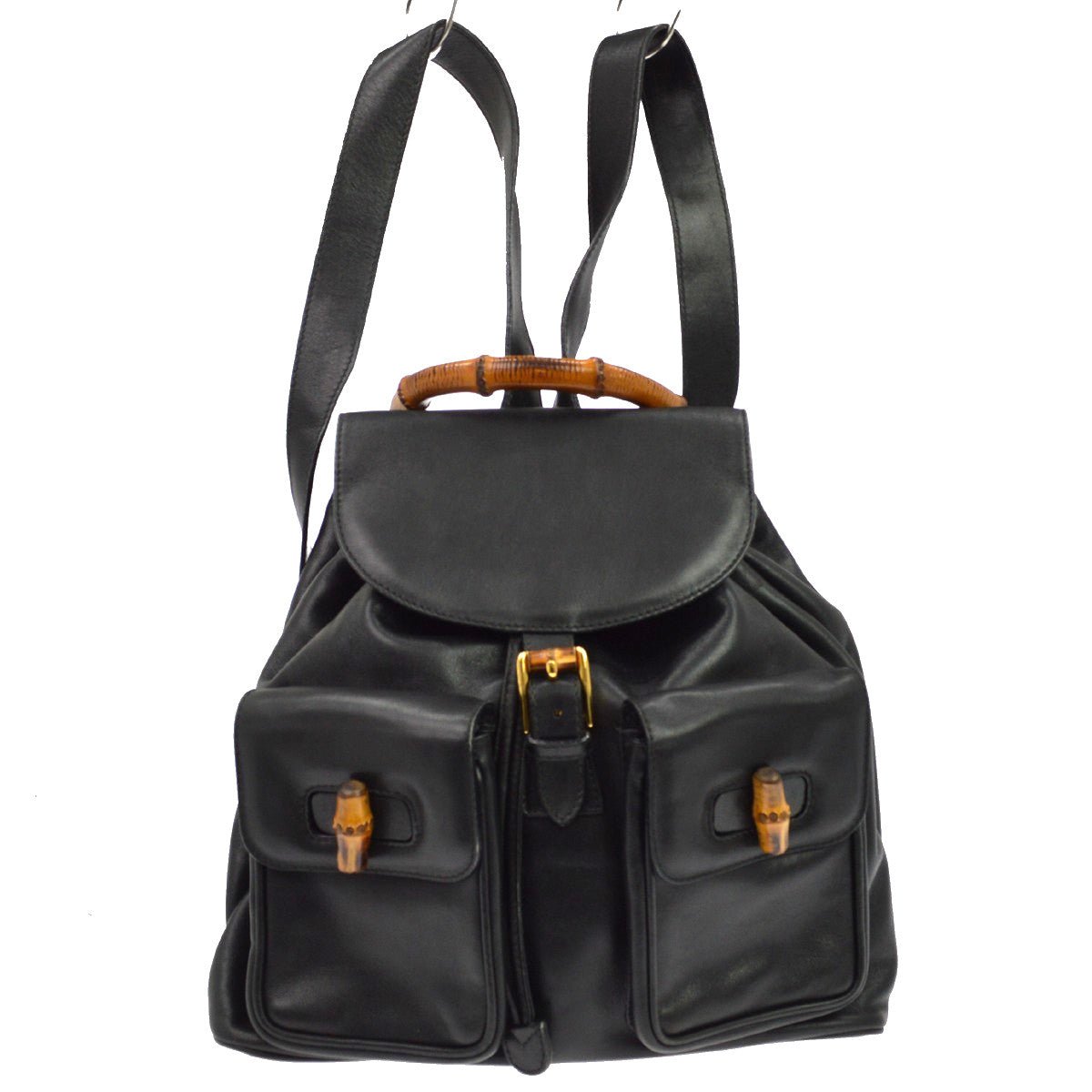 Zaino Gucci Bamboo Vintage in Pelle Nera